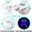4Pcs LED Toilet Bowl Night Light Motion Sensor 8 Colors Bathroom Potty Seat Lamp