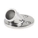 Stainless Steel Boat Hand Rail 45 Degree Round Base Fitting for 7/8" Tube