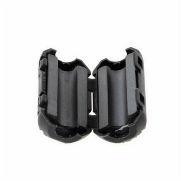 10PCS Black 5mm Clip-on Noise Ferrite Core Ring Bead Filter RFI EMI Cable Clip