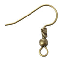 50X Metal Earrings Hook 0.5mm Bronze Color