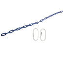 Durable 1.5M Metal Swing Chain Link Rope & 2pcs Snap Hook Swing Playset Blue