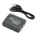 HDMI to Composite RCA Converter Video Audio HDMI Adapter Box Connector Black