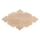 Wooden Flower Applique Onlay Corner Furniture Decoration 30x18cm