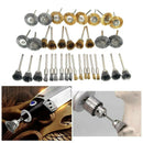 36PC Brass Wire Wheel Brushes Set Kit Accessories for Rotary Tools