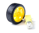 New arduino smart Car Robot Plastic Tire Wheel with DC 3-6v Gear Motor Hot MO