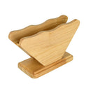 Paper Rack Display Coffee Filter Holder Storage Shelf Countertop Bamboo Wood