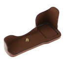 For Sony A9 A7RIII Leather Camera Half Case Cover Bottom Skin Protect Coffee