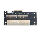 PCIe X4 to M.2 NVMe SSD NGFF Riser Adapter Card M-Key / B Key Dual Interface