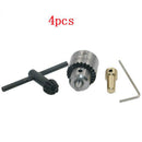 4PCS 0.3-4mm Micro Motor Drill Chuck Clamp with Key and Shaft Connecting Rod