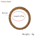 Fashion Handmade Straw Rattan Bracelet Simple Big Round Rattan Bracelet Wom