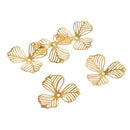 20 pcs/lot Metal Filigree Flower Slice Charms Jewelry DIY Headdress Components