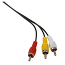 Fasdga Triple 3 Male RCA Composite Audio Video DVD TV AV Cable 1.4M