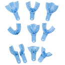 10pcs Assorted Perforated Plastic Dental Denture Impression Trays Full Siz BX