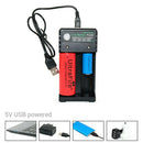 Battery Charger 2 Slots Universal Rechargeable 4.2V Li-ion For 18650 Batteries