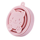 Portable Silicone Cartoon Cat Telescopic Drinking Collapsible Folding Cup T