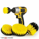4 Piece Nylon Power Brush Tile and Grout Bathroom Cleaning Scrub Brush Kit