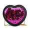 Sequins Heart Shaped Shoulder Handbags Kids Girls Crossbody Bags (Rose Red)