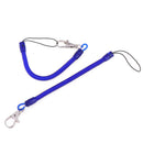 2X Retractable phone spring elastic rope security tool anti-lost keychain blu OZ