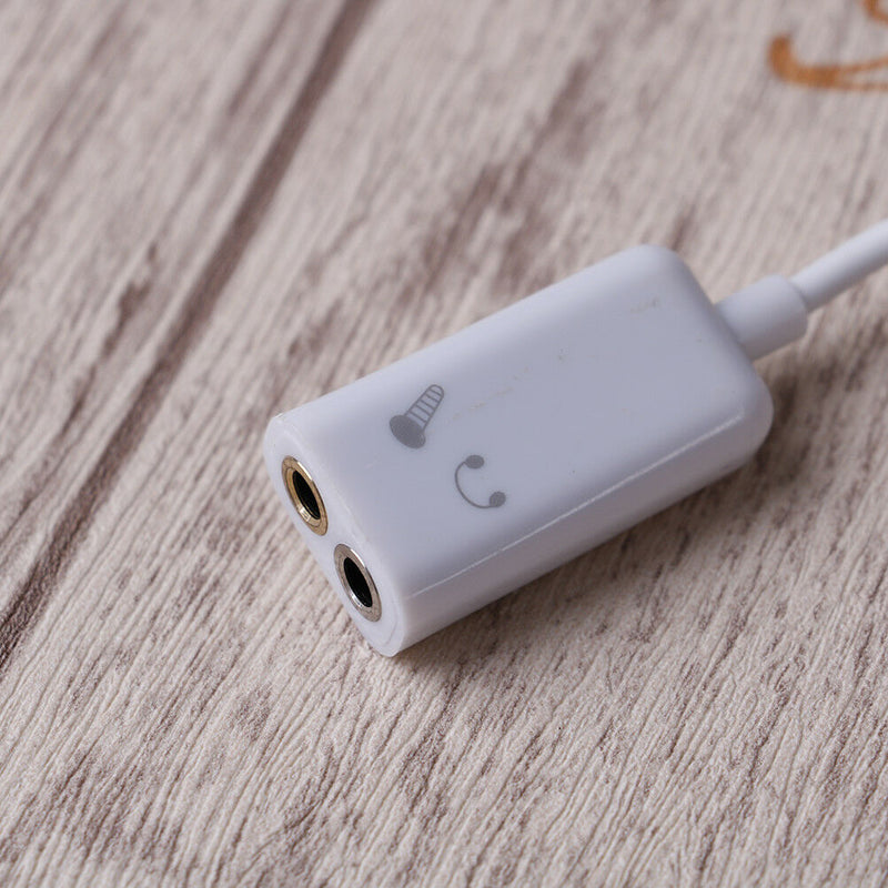 3.5mm mic audio jack to headphone microphone y splitter cable converter ES