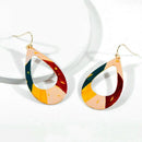 Fashion Jewelry Earrings Ethnic Style Color Drop Earrings Retro Printing Pe