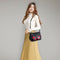 Retro Mummy Leather Flower Shoulder Totes Women Multi-zipper Crossbody Bags