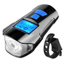 Bicycle Headlight LED Rechargeable Bike Light w/ Horn Deluxe Edition Blue USB