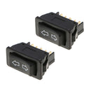 2pcs Universal 5 Pin Dual Rows Electric Power Window Master Switch for Car Green