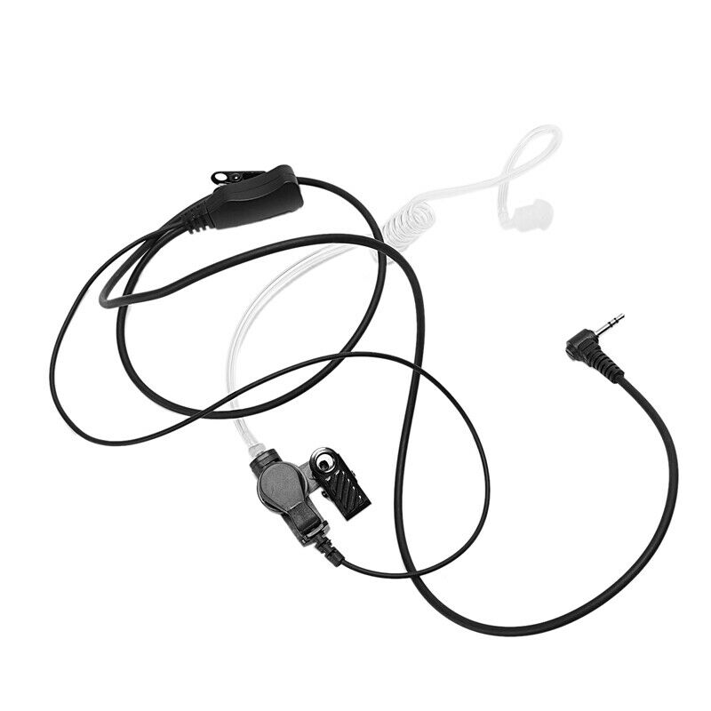 1 Pin Covert Acoustic Tube Earpiece Surveillance Headset With Ptt & Mic For