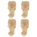 4Pcs Solid Wood Sofa Legs Furniture Feet Plinth for Kitchen Cabinet Cupboard,