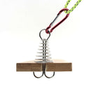 10pcs Plank Spring Nails Windproof Outdoor Camping Tent Fixed Hook (Red) A