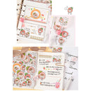 45pcs/box Strawberry Head Girl Stationery Stickers DIY Diary Album Gift Label-OZ