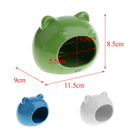 Ceramic Hamster Bed Comfortable Sleeping Small Animal Pet House Green