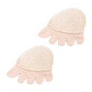 2xWomen Cotton Invisible Liner No Show Low Cut Five Toe Sock Half feet Socks