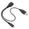CableDeconn C0204 USB Female to USB+Micro USB Male OTG Y Cable Splitter