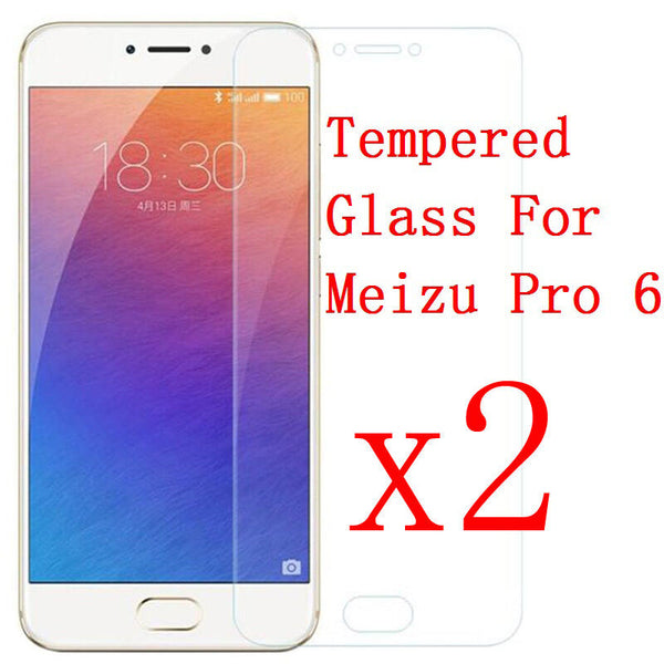 2X 2.5D Premium Tempered Glass Screen Protector Protective Film for MEIZU Pro 6