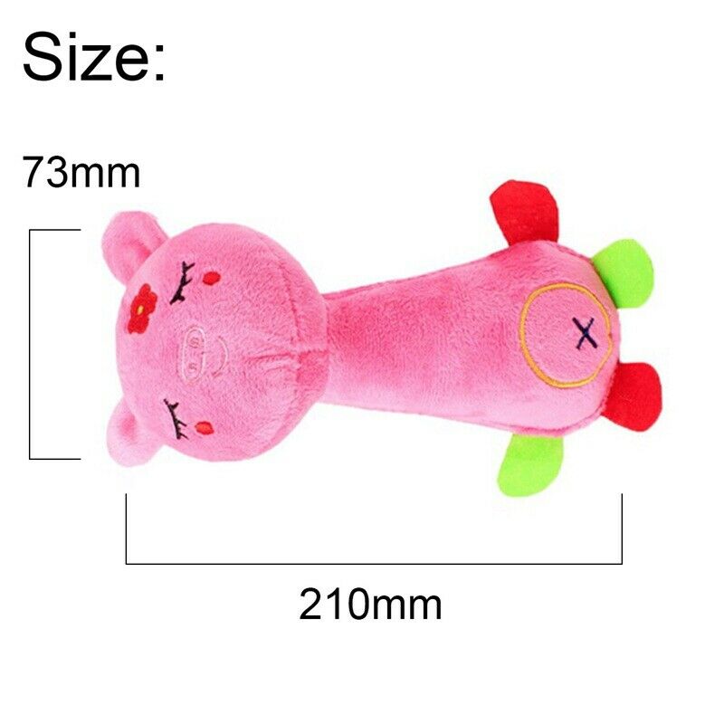 Funny Animal Shape Cute Pet Puppy Dog Toys Soft Plush Sound Squeaky Pig Che W6L8