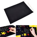 1Sheets Rainbow Scratch Colourful Stencil Art Craft Engraving Paper With Pen LJ