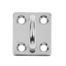 4pcs Heavy Duty Stainless Steel Square Plate Staple Ring Hook, Marine Boat