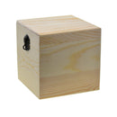Plain Unfinished Box Square Unpainted Wooden Jewelry Box DIY Storage Chest