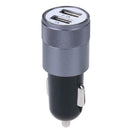 Metal Dual USB 2.1A Car Cigarette Lighter Adapter Charger(Gray+Black) A