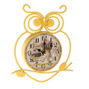 Home Decorative Wall Clock Table Stand Clock Kids Room Clock 16x20cm Yellow