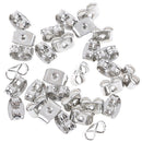 30Silver plated butterfly earring backs stopper scrolls ear post nuts findingsOZ