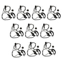 10Pieces G Shape 2 Pin PTT Earpiece Earphone Mic for Two Way Radio