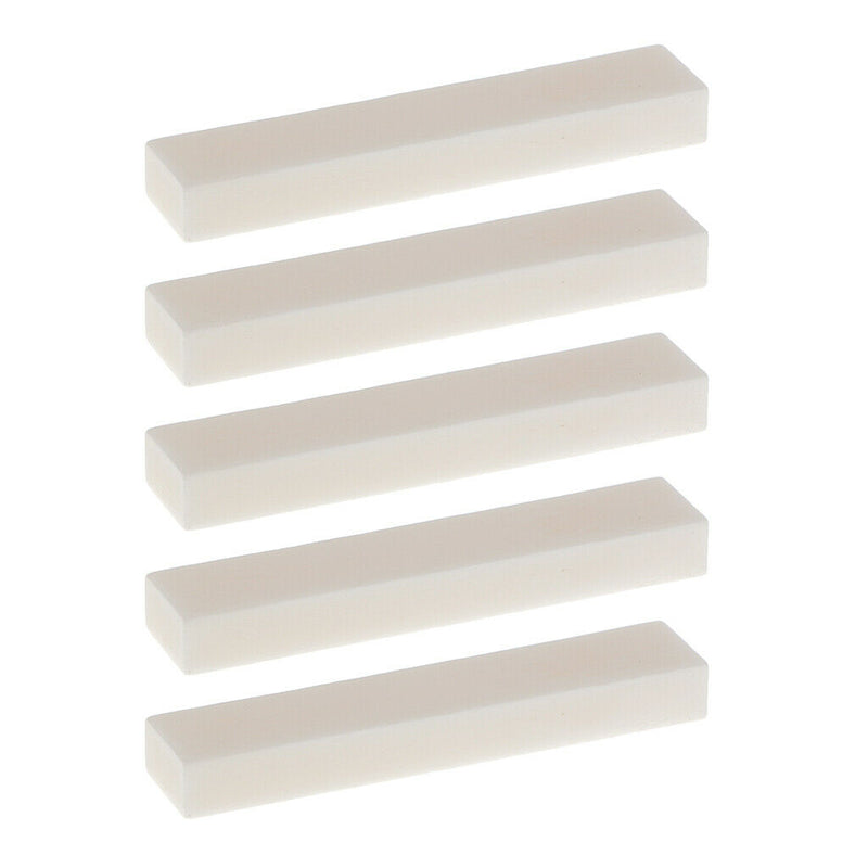 5x Cattle Bone UNFINISHED Bridge Nut for Guitar Handmade Replacement Beige 52mm