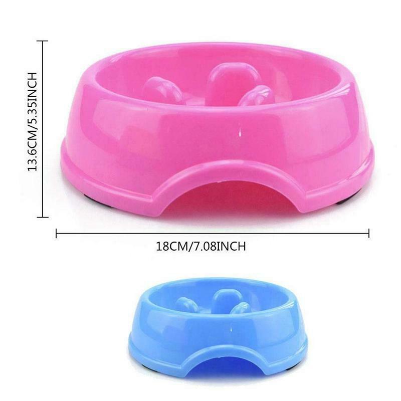 Dog Bowls Slow Feeder, Anti-Choke Interactive Bloat Stop Dog Bowls (Pink)