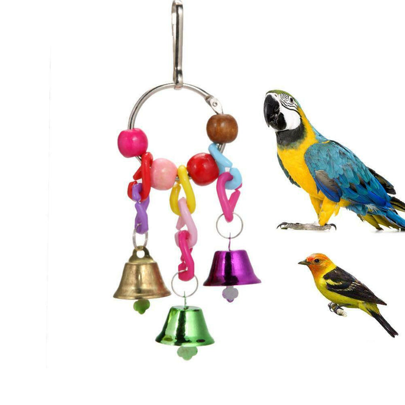 Parrot Bell Toys Hanging Toys Colorful Pet Bird Toys Parrots Bells