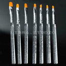7pcs Nail Art Pen Brush UV Gel Plastic Painting Drawing Polish Builder Se KZQ