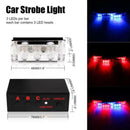 1 Set  6X 3LED Red And Blue Car Dash Flash Flash Emergency Police Warning Lights