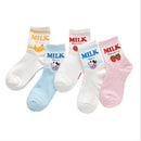 Random Long Socks Strawberry Banana Cow Ankle Socks Milk Patterned Short Sock JR