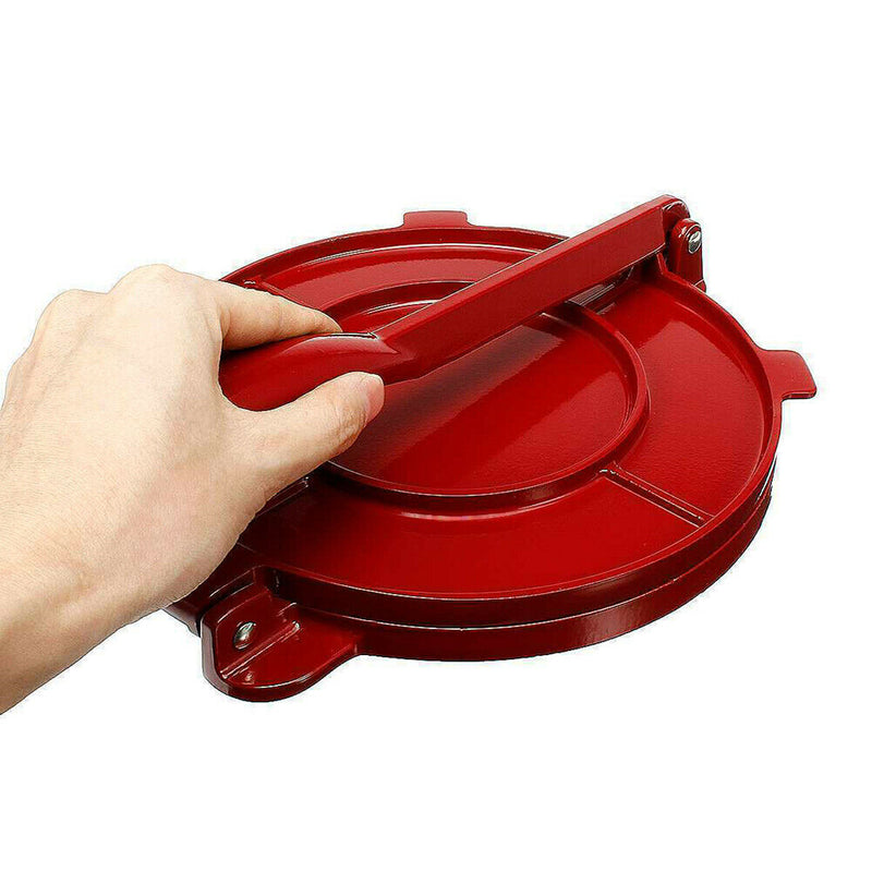Aluminum Tortilla Press Maker Folding DIY Flour Corn Baking Gadget (Red S) A